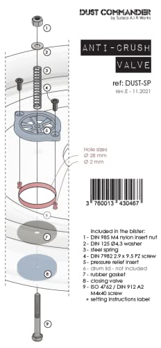 DUST COMMANDER DUST-SP - Unterdruckventil für Kunststofffässer/Zyklonfilter
