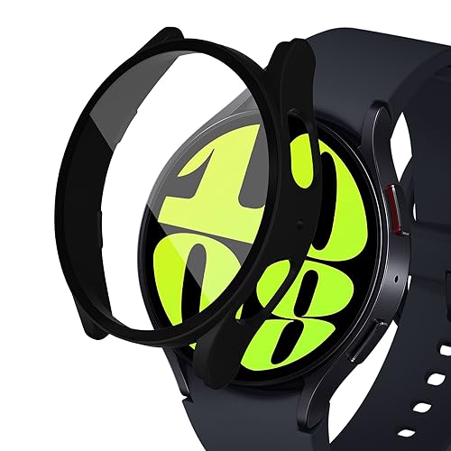 AiMaoo Samsung Galaxy Watch 6 44mm Ή P[X KXtB ی Jo[ d|PCf ̉ ϏՌ h~ ϐFh~ SʃJo[ Sʕی X}[gEHb` Samsung Galaxy Watch 6 