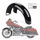 Bravema 19 inch Motorcycle Front Fender Wheels Wrap Front Fender Fit for Harley Touring Road King Road Glide Electra Glide Street Glide (Gloss Black)