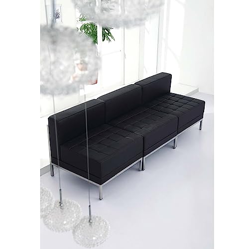 Sillón contemporáneo sin brazos Negro miniatura 2