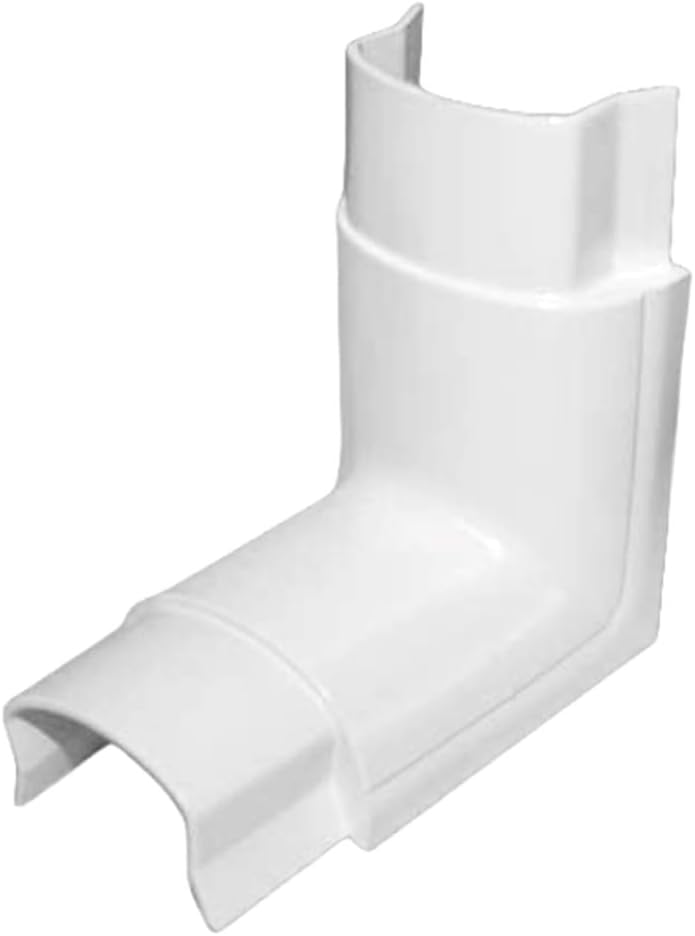Kable Kontrol Inside Elbow Joint for Half Round Cord Hider, Outdoor Cable Cover Cable Raceway with Adhesive Back 1.2in W x 0.50in H
