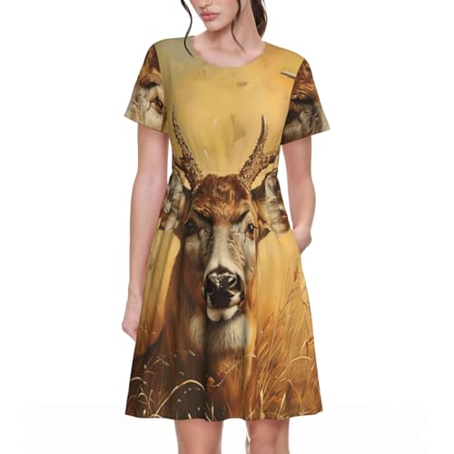 Robe d'été élégante Wild Deer pour femme : chic décontracté chic