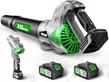 Souffleur de Feuilles sans Fil 1444m³/h 402km/h Moteur sans Balais 2x5,4Ah