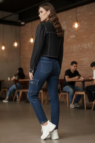 Generic black denim jacket – image 3