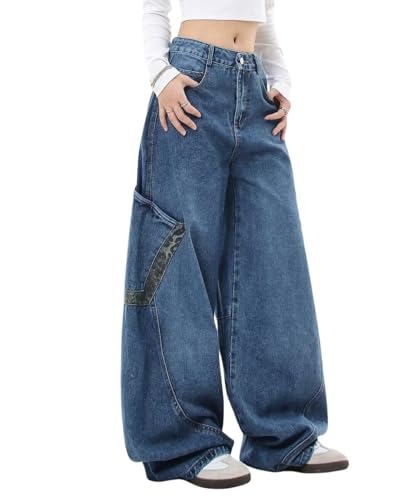 Baggy Jeans for Woman Men High Waisted Barrel Leg Jeans Y2K Casual Loose Denim Pants Grunge Clothes2