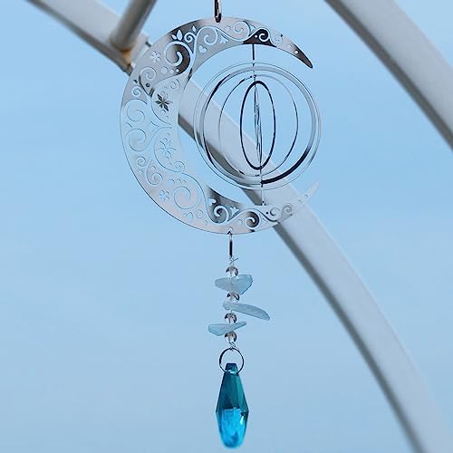 Sinos de vento de metal, aço inoxidável, flexível, resistente, giratório, decorativo, para varanda