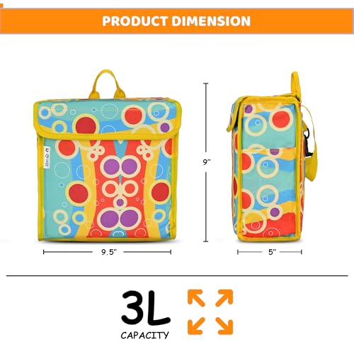 Image of Door Hanging, Insulated & Waterproof Storage for Milk Sachets, Bottles, Outdoor Gate Delivery Basket Box with Pocket for Notes and News Paper (Bubble Yellow, Medium(25X13X25 CM))