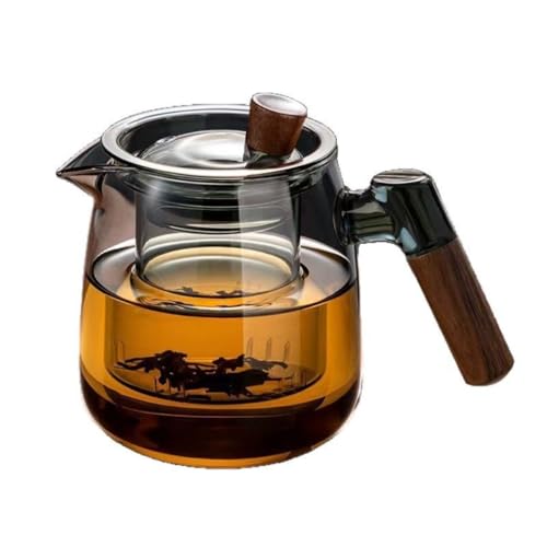 Livmorx ティーポット 550ml こし付き 番茶 煎茶 茶器 茶道具ガラス 取っ手付き ガラスポット 蓋付き ストレーナー 茶こし おしゃれ 業務用 家庭用 耐熱 耐冷 ティーマグ ティーカップ お茶 紅茶 緑茶 花茶 麦茶 日本茶 中国茶 台湾茶