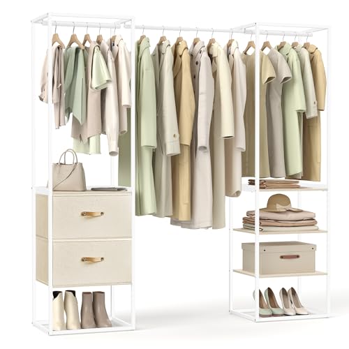 SONGMICS 70.9-Inch Freestanding Clothes Rack with Drawers