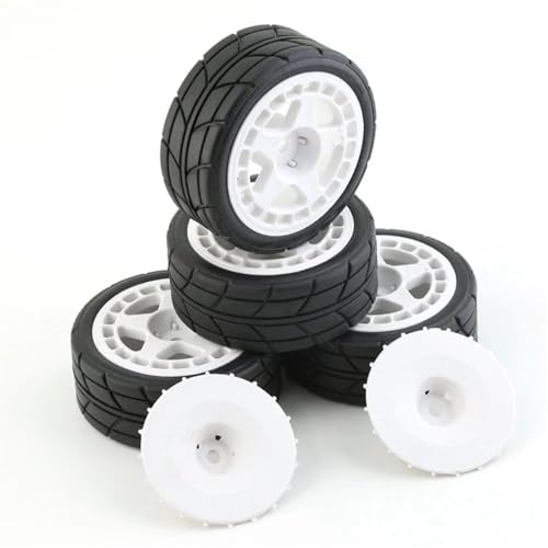 Roue de RC pour XV-01 TT-02 4 pièces pneu en caoutchouc 12mm hex 65mm
