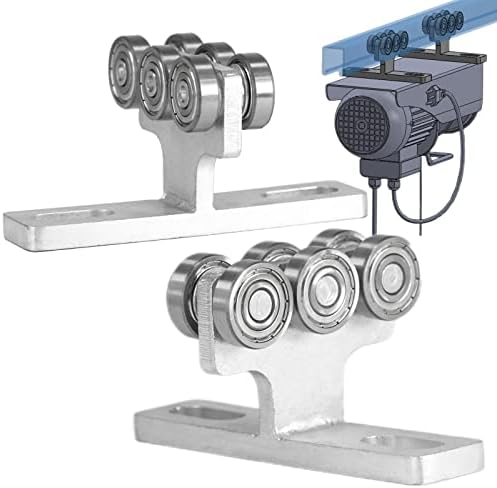 SKTREX 6 Wheel Trolley Assembly Electric Hoist Easy Installation Roller Trolley Silent for use with Unistrut 1-5/8" Wide and All 1-5/8" or Taller Strut Channel 2 PCS