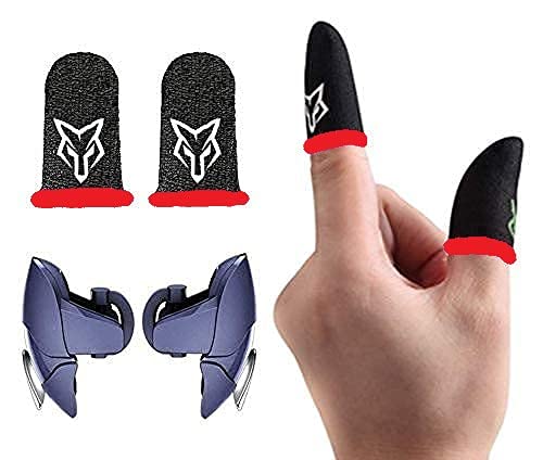 LIMESHOT Blue Shark Mobile Pubg Trigger Battle Royale Sensitive Shoot and Aim with Blue Free Gaming Finger Sleeve Touchscreen Finger Gloves Anti-Sweat Touch and Sensitive-picture-10