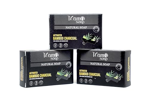 Image of Luxury Soap - Handmade Organic Ayurvedic Bath Bar with Pure Essential Oils for Glowing Skin | Sulfate-Free | For Men & Women (Pack of 3) (3, Charcoal)