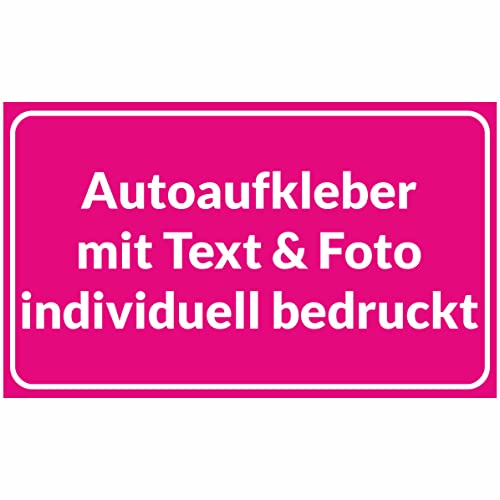 Kiwistar Adhesivo para coche, con texto deseado y foto personalizada, publicidad de la empresa oficina personalizada para coche, camión de coche (rosa, 30 x 30 cm) Cover