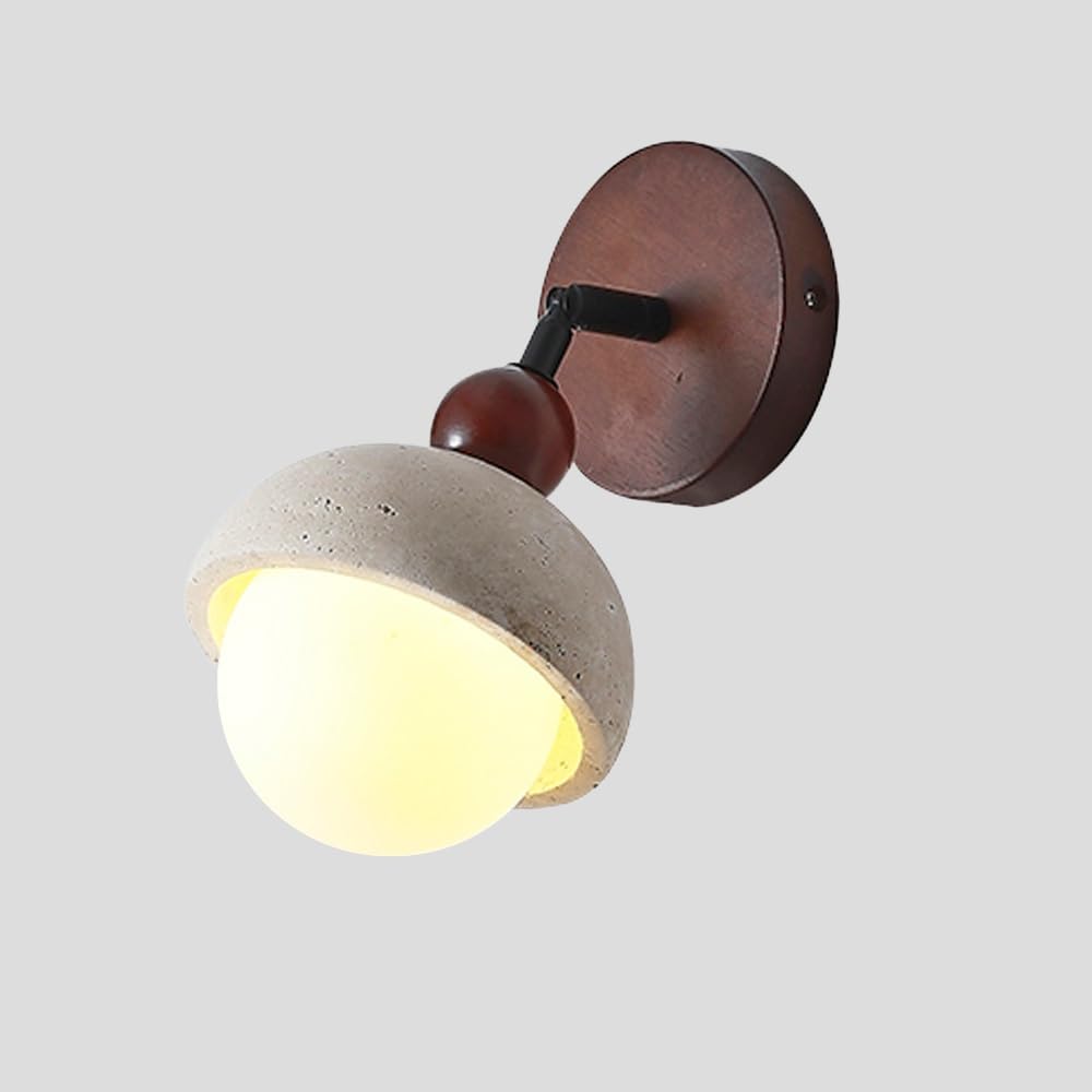 SXWNBIFH Adjustable Arm Wall Sconce Lighting, Globe Wall Light Industrial Travertine Wall Ight Hardwired Wall Lamp Fixture for Bedside Living Room Study Room Background Wall(A)