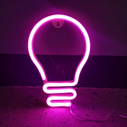 Ampoule néon LED rose à suspendre comme cadeau d'anniversaire idéal