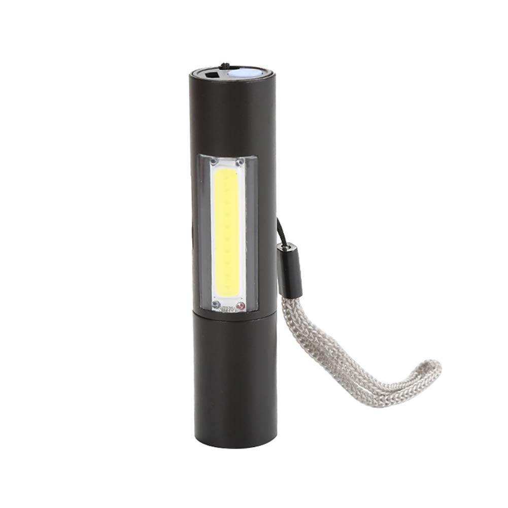 Care 4 USB Charging Zoom Torch Mini Working Lamp LED Flashlight (Black)-picture-4