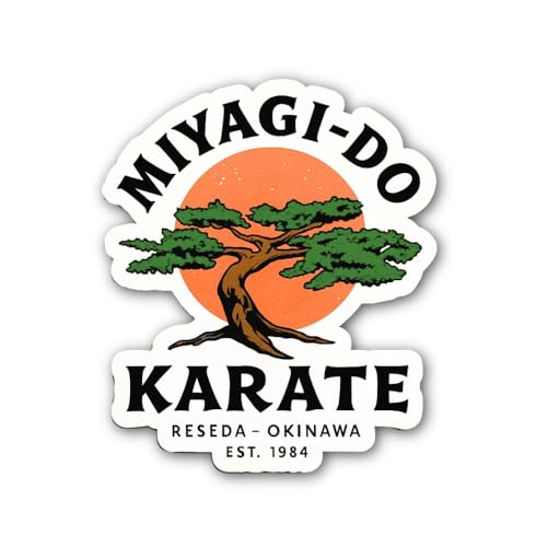 2 (Pieces) 3" and 5" Miyagi-DO Karate Sticker, Waterproof Vinyl Decals for Many Purpose Like Cars, Trucks, Laptops, Phones, Windows and More