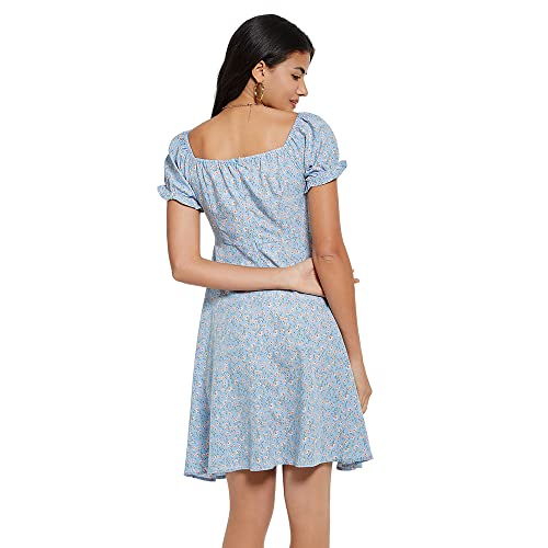 Robe d'été imprimé floral et manches courtes : le chic smocké et ajusté - 7