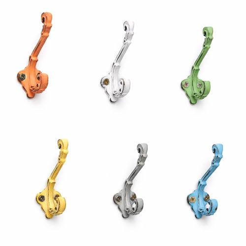 IndianShelf 6 Colorful Cast Iron Heavy Duty Double Coat Decorative