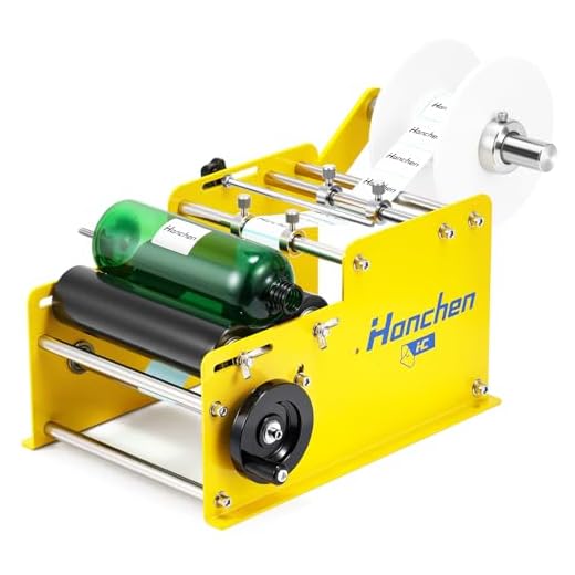 Hanchen Manuelle runde Flaschenetikettiermaschine verstellbar Etikettiermaschine 15-20 Stück/min MT-30 für Breite 10–110 mm Länge 10–300 mm Etikett