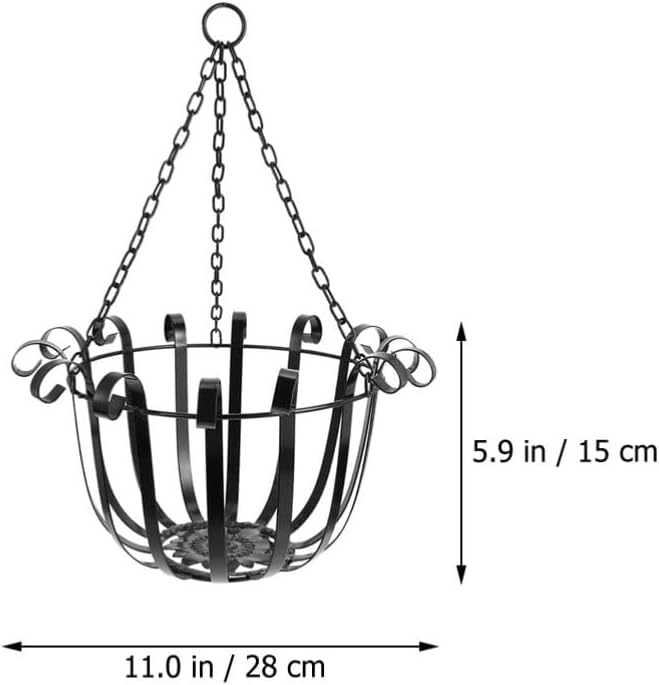 BESPORTBLE Flowerpot Hanging Baskets for Flowers Hanging Flower Pot Holder Wire Plant Basket Wire Hangers Metal Plant Holder The Chain Iron