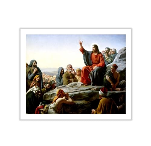 Poster Master Sermon on the Mount Canvas - Retro Jesus
