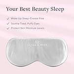 Sleep Mask, 100% Silk, Pure Mulberry Silk, Light Blocking Eye Mask with Elastic Strap for Sleep & Travel, Ultra Soft, No Pressure, Reduce Puffy Eyes, Machine Washable - Image 2