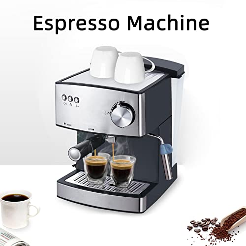 WSJTT Macchina for caffè Espresso 20 Bar Macchina da caffè con Latte schiumogeno Bannaro,850 m Serbatoio RUMOVABILE… - immagine 3