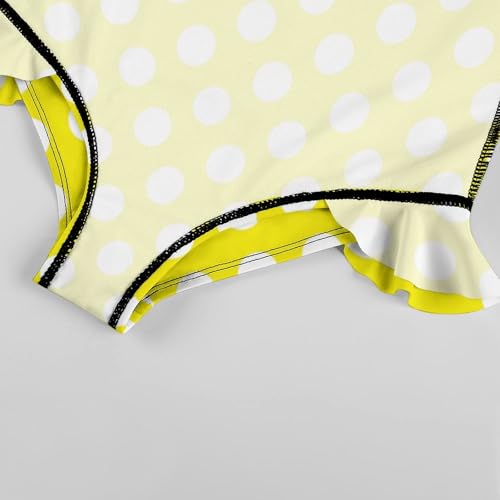 Image of Girls One Piece Swimsuit Polka Dots Ruffles Swimwear Bathing Suits 3-12 Years