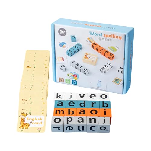 Rechtschreibspiel Für Kinder – -Alphabet-Set, Worträtsel Für Kinder | Spielerisches Sprachlerngerät Für Zwei Spieler, Indoor-Alphabetisierungstraining, Vorschul-Lernspielzeug Für D
