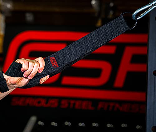 Webbed Nylon Tricep Strap / Tricep Rope | Strength Training Cable Machine Attachment (Tricep Strap 18") #TOP5