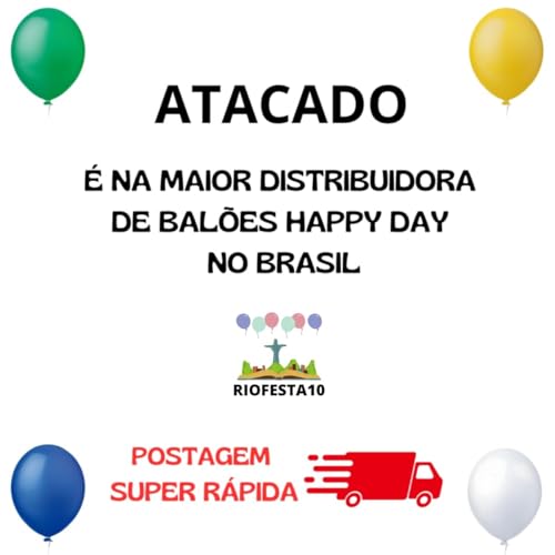 Bexiga Happy Day 16 Polegadas Redonda c/ 10 Unidades (AMARELO OCRE)