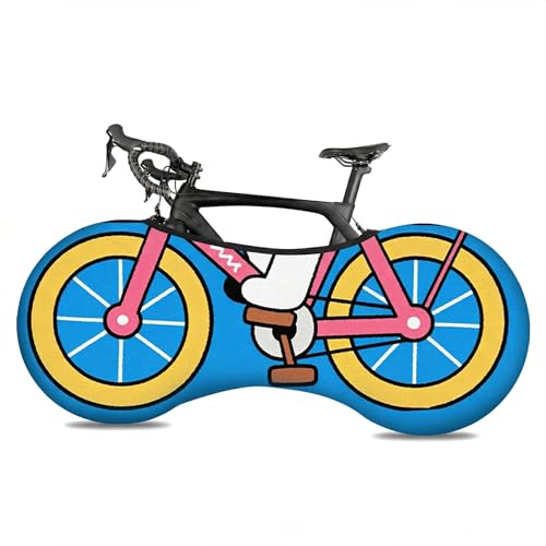 YERGOFE Bike Wheel Cover, Indoor Storage Bike Cover for Road Bikes (Blue)
