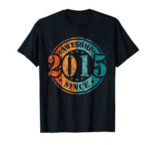 Awesome Since 2015 Vintage Boy Or Girl Birthday T-Shirt
