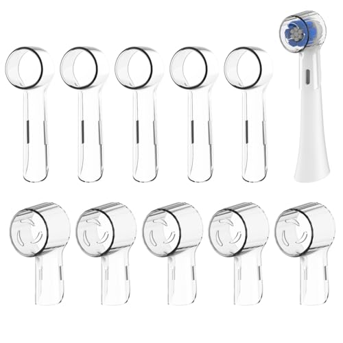 WUSJCOF 10-pack Cubrir el Cabezal del Cepillo de Dientes Eléctrico, Compatible con Oral-B & iO, Atmungsaktiv y Staubdicht, Estuche de Belleza, funda cepillo electrico oral b, oral b io (Multicolored)