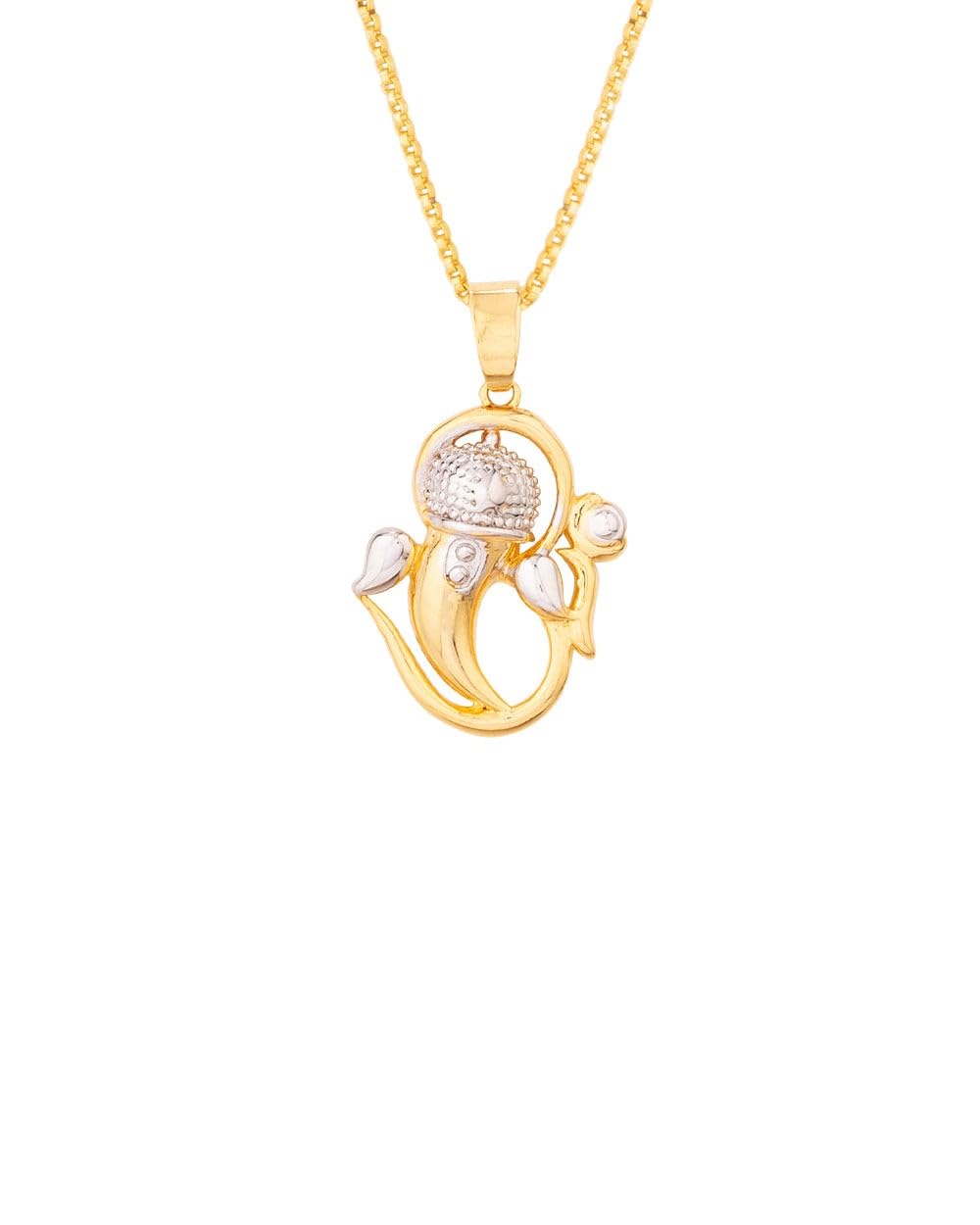 VOYLLADare Aastik OM and Lord Ganesha Pendant, Gold