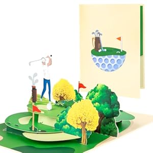 CNLITIHEKA Golf Pop Up Greeting Card, Multi-Occasion: Father’s Day, Birthday, Anniversary, Retirement
