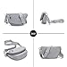 Fashion Crescent Moon Bag For Women & Men - Medium Nylon Shoulder Bag With Adjustable Strap, Lightweight & Foldable Design (Black)
