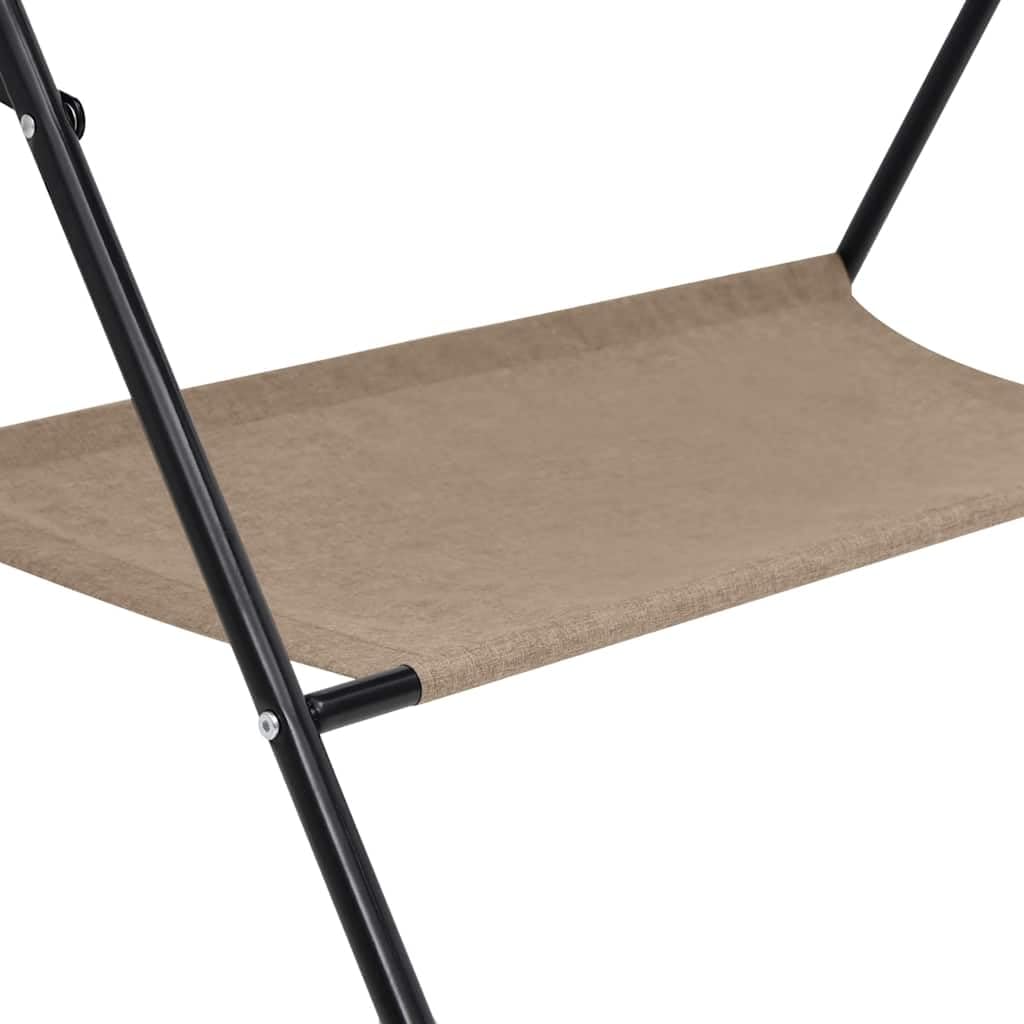 vidaXL Mesa Cambiadora Cambiar Pañales Bandeja Cambiador Bebés Niños Infantil Primera Infancia Cuarto de Baño Plegable Hierro Gris Taupe