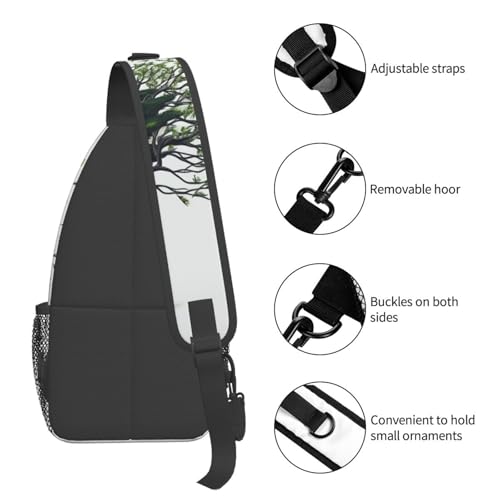 Bolso tipo Sling para Hombre y Mujer Negro Urbano miniatura 4