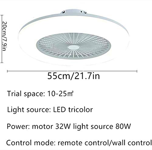 Ventilateur de plafond avec éclairage LED télécommandé et vitesse variable gris