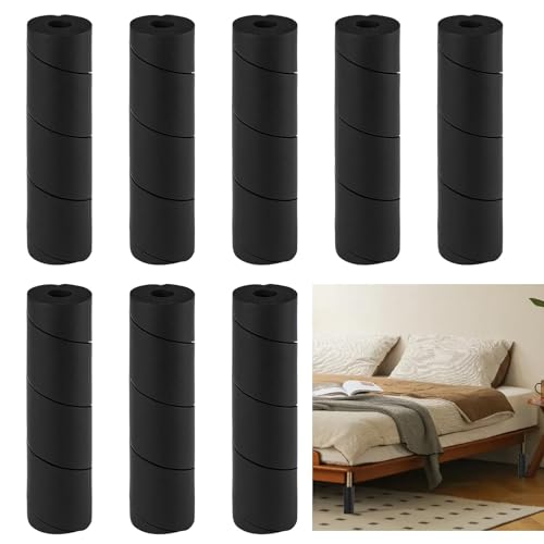 Lot de 8 protections d'orteils de cadre de lit de 15 cm, housses réglables pour pieds de meubles, protections d'angle rembourrées pour lit, chaise et pieds de table, protections en mousse
