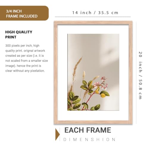 Image of kotart - Nature Wall paintings for Home and Office Decor | poster with frames (14X20 Inch, F) Pack of 6