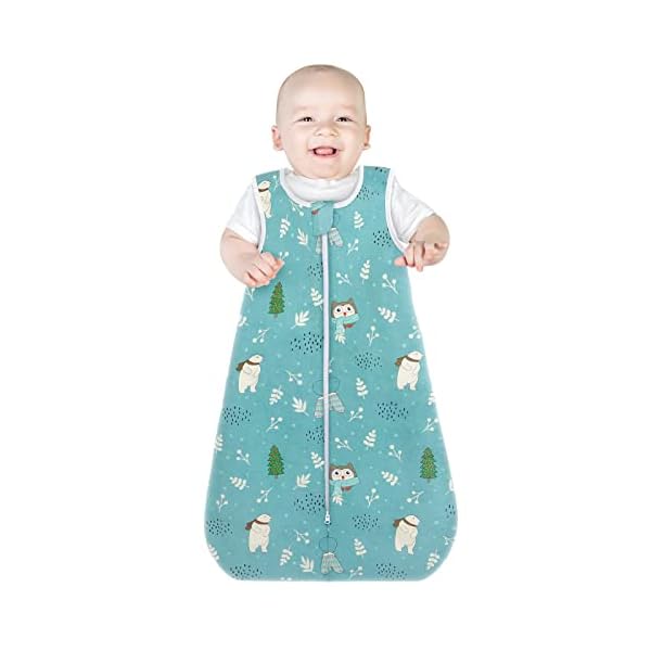 Viedouce baby slaapzak, organisch katoen draagbaar deken slaapzak alle seizoenen 70-80 cm voor baby peuter