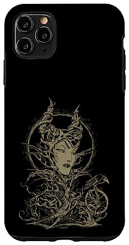 Coque iPhone 11 Pro Max Maléfique de Disney avec motif de ronces noires