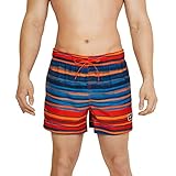 aktuelle bademode männer Langlebig, wasserabweisend Speedo Herren kurz Redondo gestreift Badehose, Aktuelles China-Blau, X-Large
