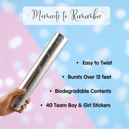 Image of Gender Reveal Confetti Powder Cannon - Pink Poppers