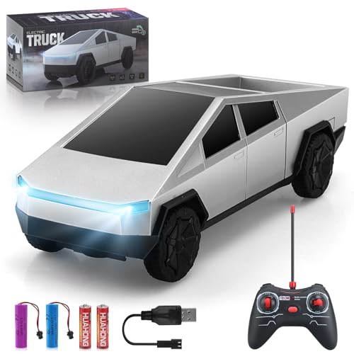 Remote Control Truck Toy for Kids 3-8: 1/24 Remote Control Pickup Truck for Kids, Durable Toy Vehicle with Lights, 2.4GHZ Non-Interference RC Car, Birthday Gift for 3 4 5 6 7 8 Year Old Boys