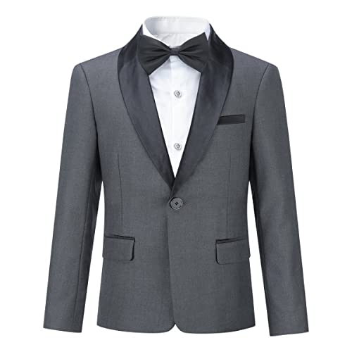 Boyland Boys Tuxedo Suit Shawl Lapel 2 Pieces Slim Fit Suit Jacket Pants Suit Set Prom Party #TOP1